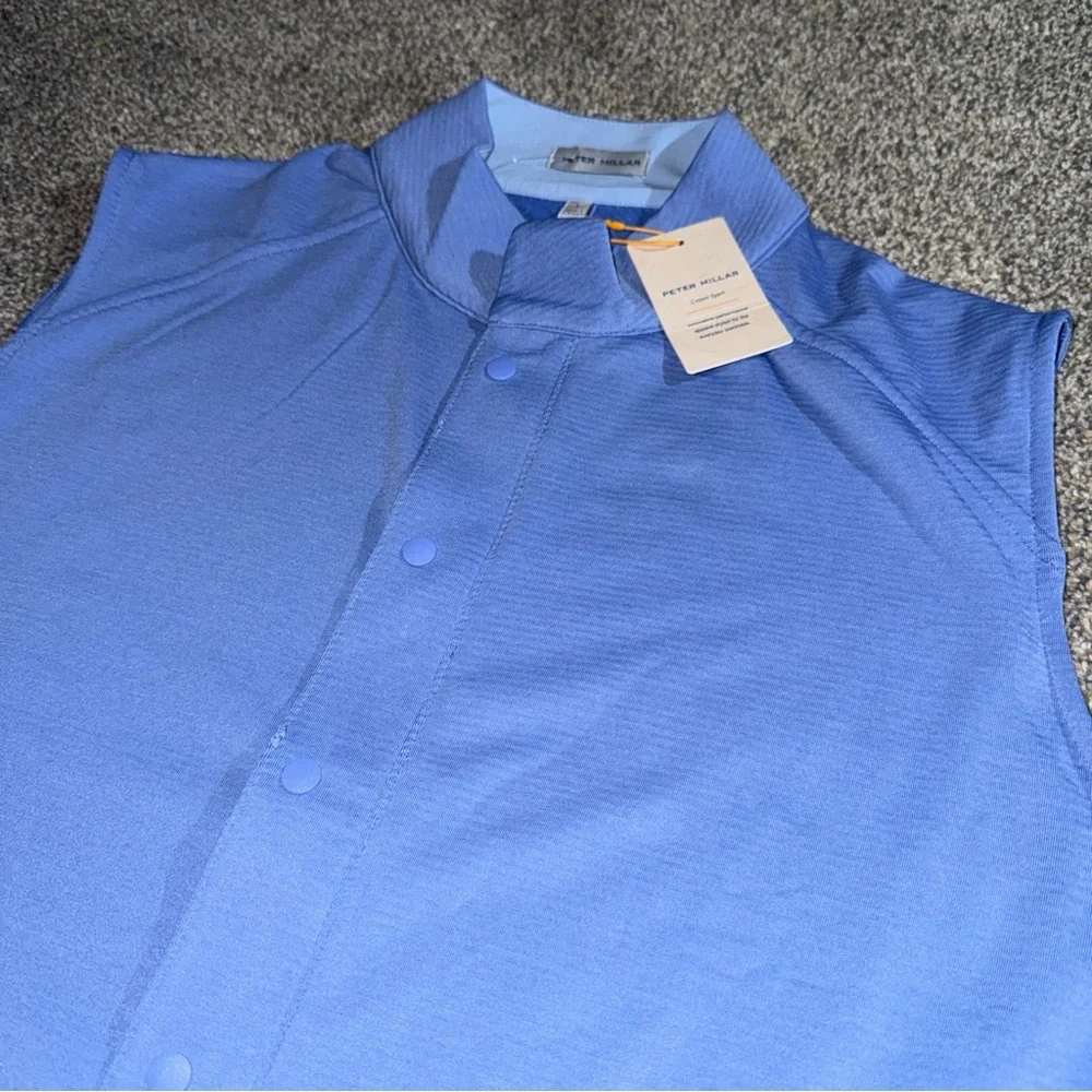 Peter Millar Beaumont Performance Vest, Bonnet Blue, Sz Large - NWT MSRP $145 - Picture 7 of 10